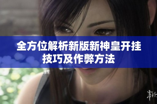 全方位解析新版新神皇开挂技巧及作弊方法