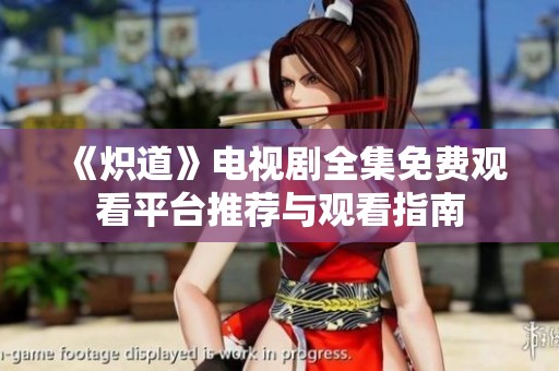 《炽道》电视剧全集免费观看平台推荐与观看指南