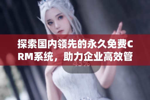 探索国内领先的永久免费CRM系统，助力企业高效管理客户关系