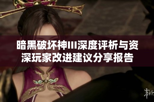 暗黑破坏神III深度评析与资深玩家改进建议分享报告
