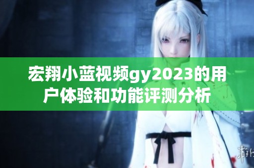 宏翔小蓝视频gy2023的用户体验和功能评测分析