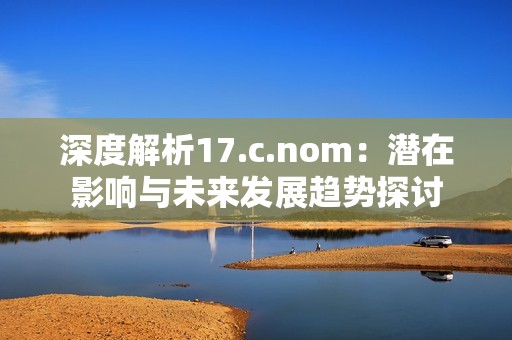 深度解析17.c.nom：潜在影响与未来发展趋势探讨