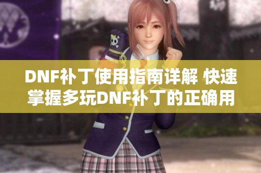DNF补丁使用指南详解 快速掌握多玩DNF补丁的正确用法与技巧