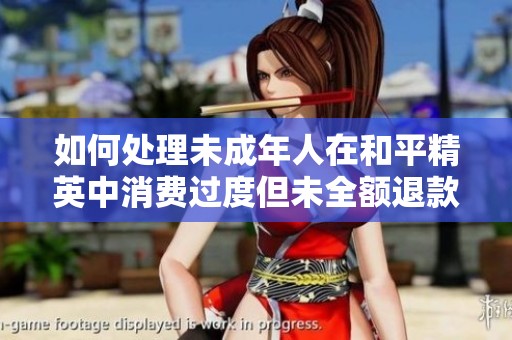如何处理未成年人在和平精英中消费过度但未全额退款的情况解析