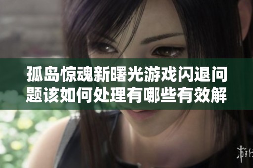 孤岛惊魂新曙光游戏闪退问题该如何处理有哪些有效解决方案分享