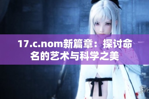 17.c.nom新篇章：探讨命名的艺术与科学之美