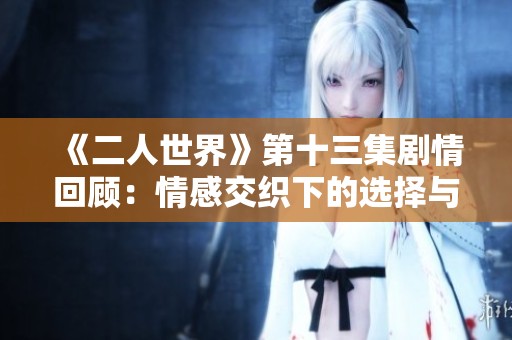 《二人世界》第十三集剧情回顾：情感交织下的选择与挣扎