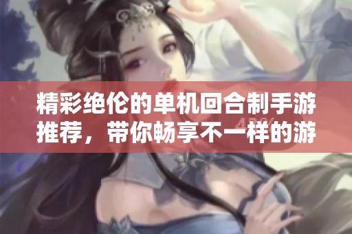精彩绝伦的单机回合制手游推荐，带你畅享不一样的游戏体验与乐趣