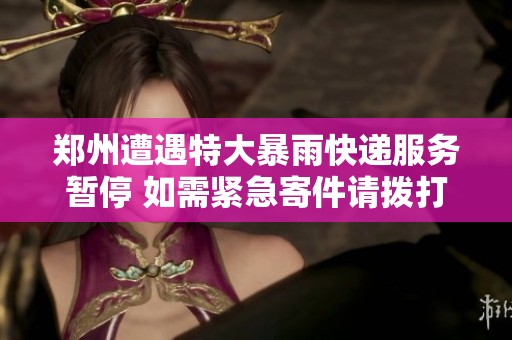 郑州遭遇特大暴雨快递服务暂停 如需紧急寄件请拨打以下热线电话