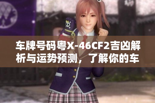 车牌号码粤X-46CF2吉凶解析与运势预测，了解你的车辆命运与风水影响