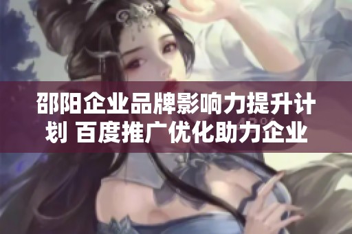 邵阳企业品牌影响力提升计划 百度推广优化助力企业实现跨越式发展