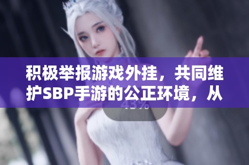 积极举报游戏外挂，共同维护SBP手游的公正环境，从每位玩家做起提升游戏体验
