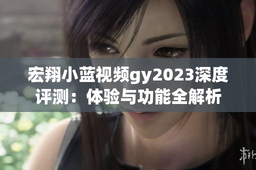 宏翔小蓝视频gy2023深度评测：体验与功能全解析