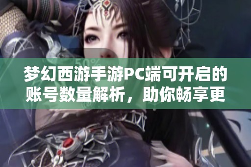 梦幻西游手游PC端可开启的账号数量解析，助你畅享更佳游戏体验与乐趣