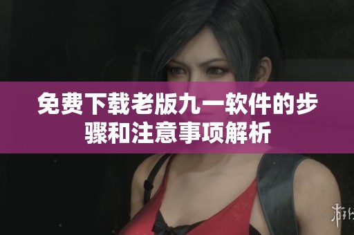 免费下载老版九一软件的步骤和注意事项解析