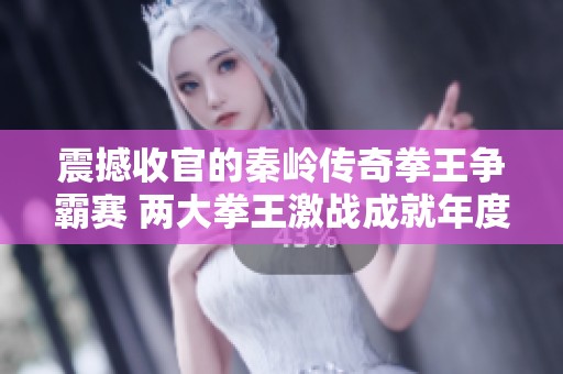 震撼收官的秦岭传奇拳王争霸赛 两大拳王激战成就年度最精彩对决