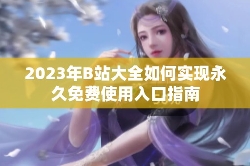 2023年B站大全如何实现永久免费使用入口指南