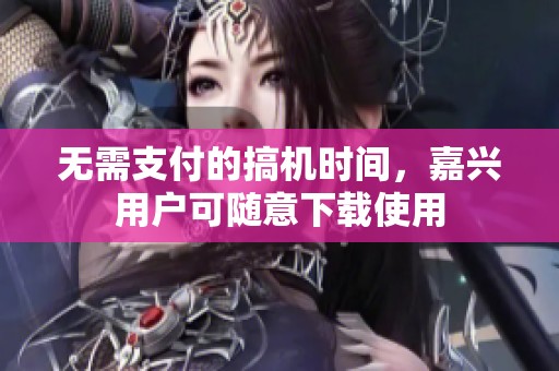 无需支付的搞机时间，嘉兴用户可随意下载使用