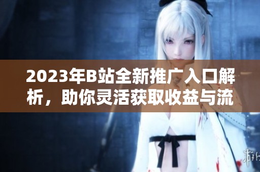 2023年B站全新推广入口解析，助你灵活获取收益与流量