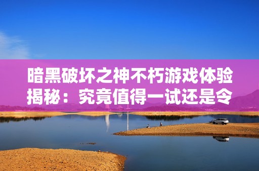 暗黑破坏之神不朽游戏体验揭秘：究竟值得一试还是令人失望的选择