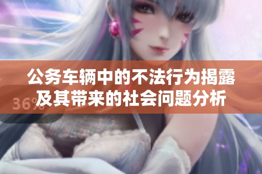 公务车辆中的不法行为揭露及其带来的社会问题分析