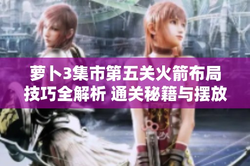 萝卜3集市第五关火箭布局技巧全解析 通关秘籍与摆放位置详细指南