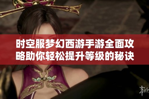 时空服梦幻西游手游全面攻略助你轻松提升等级的秘诀