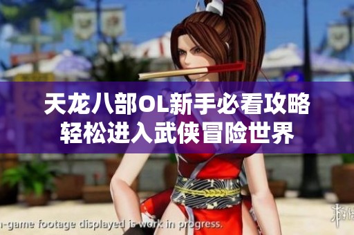 天龙八部OL新手必看攻略轻松进入武侠冒险世界