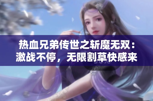 热血兄弟传世之斩魔无双：激战不停，无限割草快感来袭