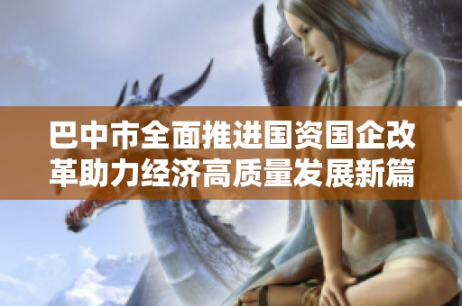 巴中市全面推进国资国企改革助力经济高质量发展新篇章