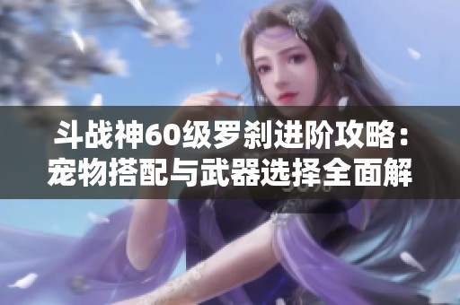 斗战神60级罗刹进阶攻略：宠物搭配与武器选择全面解析