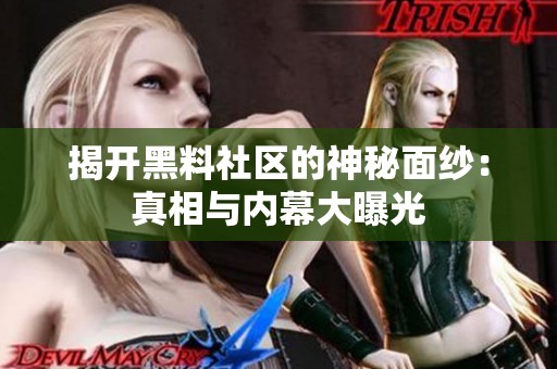 揭开黑料社区的神秘面纱：真相与内幕大曝光