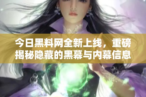 今日黑料网全新上线，重磅揭秘隐藏的黑幕与内幕信息
