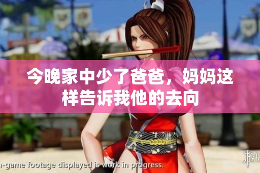 今晚家中少了爸爸，妈妈这样告诉我他的去向
