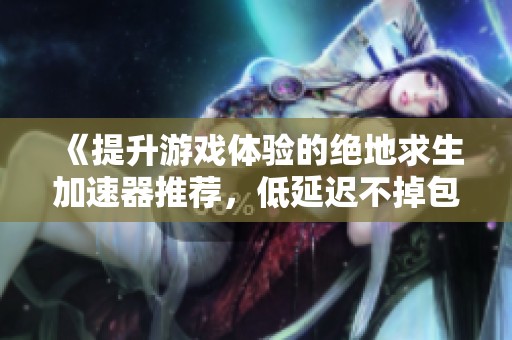《提升游戏体验的绝地求生加速器推荐，低延迟不掉包攻略宝典》