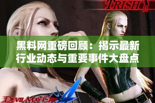 黑料网重磅回顾：揭示最新行业动态与重要事件大盘点