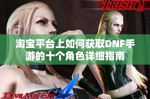 淘宝平台上如何获取DNF手游的十个角色详细指南