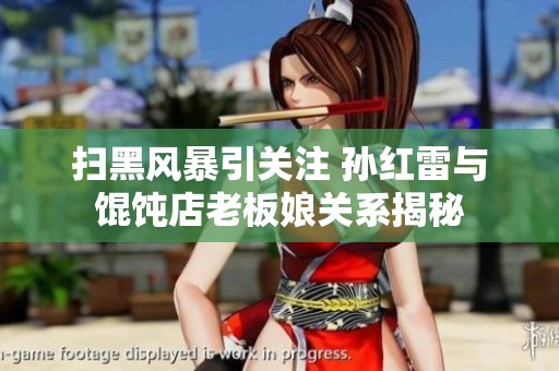 扫黑风暴引关注 孙红雷与馄饨店老板娘关系揭秘