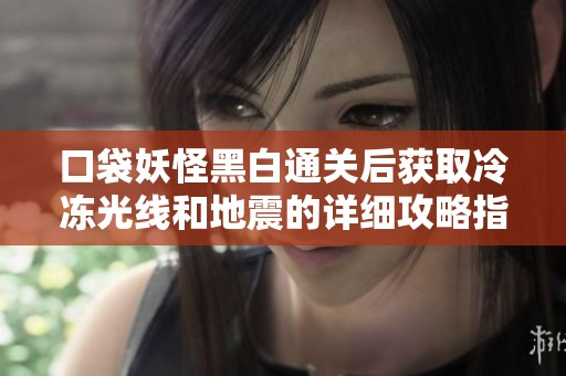 口袋妖怪黑白通关后获取冷冻光线和地震的详细攻略指南