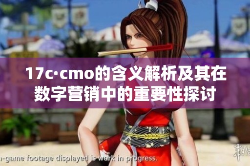 17c·cmo的含义解析及其在数字营销中的重要性探讨
