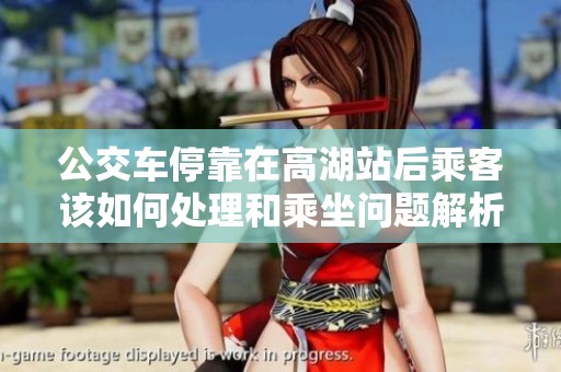 公交车停靠在高湖站后乘客该如何处理和乘坐问题解析