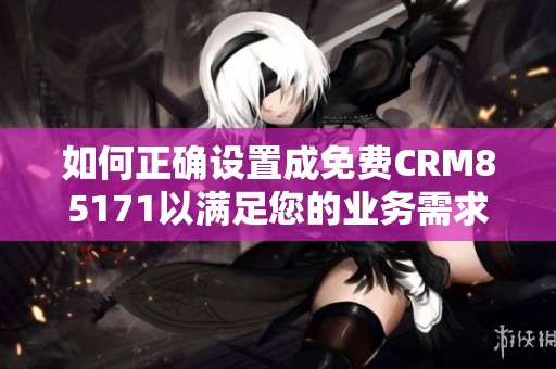 如何正确设置成免费CRM85171以满足您的业务需求