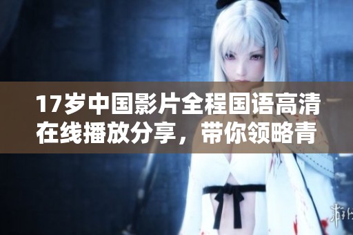 17岁中国影片全程国语高清在线播放分享，带你领略青春故事的精彩瞬间
