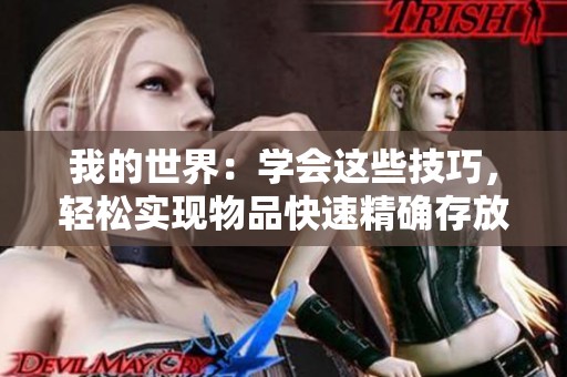 我的世界：学会这些技巧，轻松实现物品快速精确存放箱子