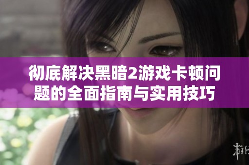 彻底解决黑暗2游戏卡顿问题的全面指南与实用技巧