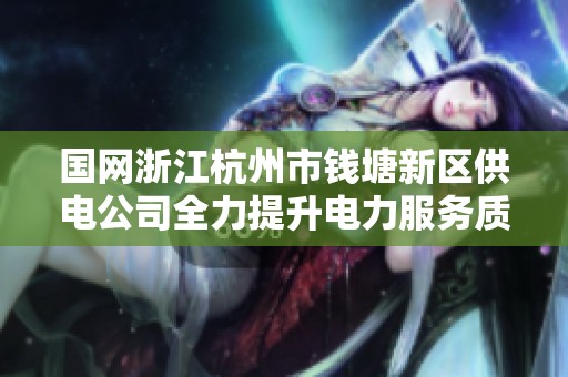 国网浙江杭州市钱塘新区供电公司全力提升电力服务质量与效率