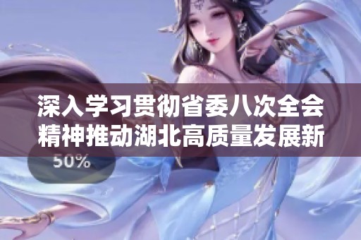 深入学习贯彻省委八次全会精神推动湖北高质量发展新征程