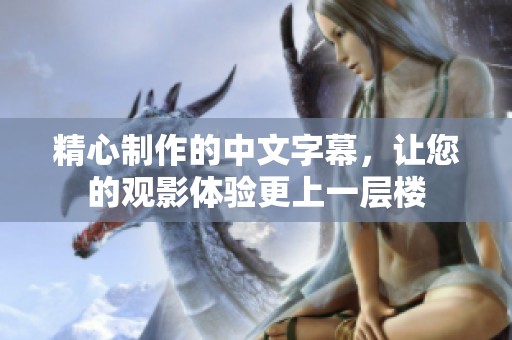 精心制作的中文字幕，让您的观影体验更上一层楼