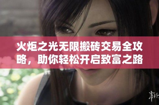 火炬之光无限搬砖交易全攻略，助你轻松开启致富之路