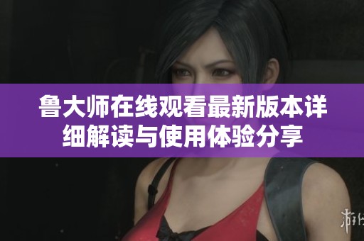 鲁大师在线观看最新版本详细解读与使用体验分享